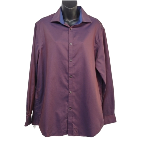 Michael Kors Men's Purple Button Down Dress Shirt Size 16 (32/33) - Picture 1 of 8